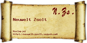 Neuwelt Zsolt névjegykártya